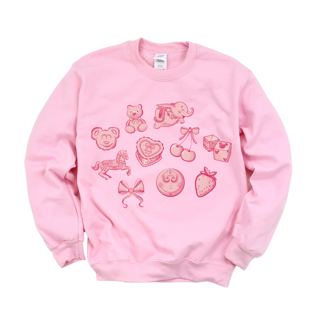 Disney Girly Collage Crewneck