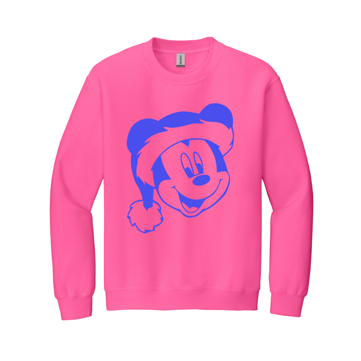 Santa Neon Pink Crewneck