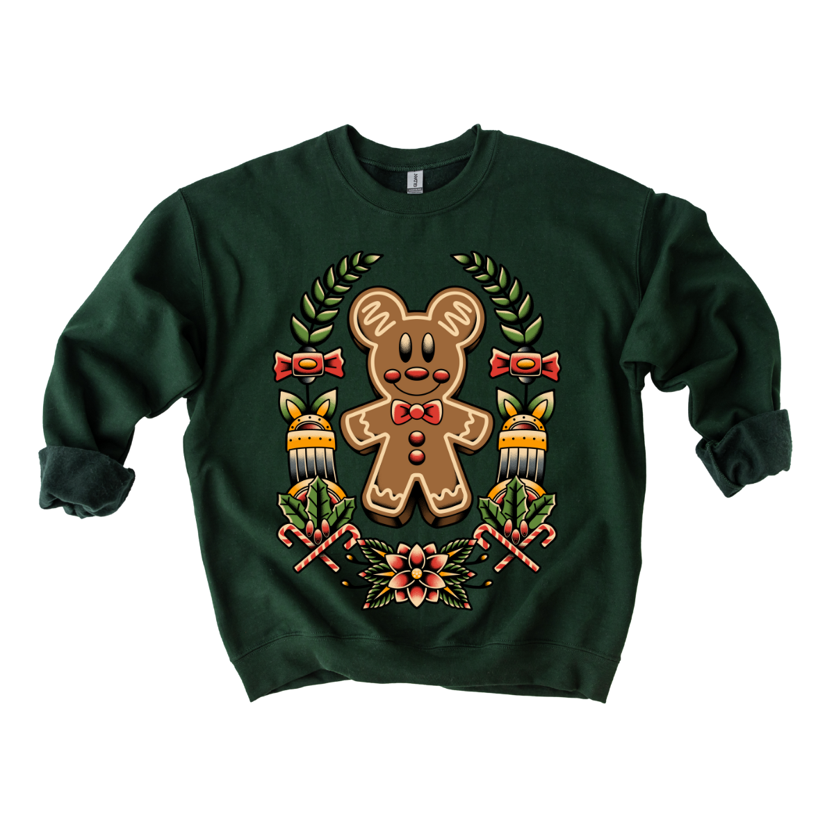 Gingerbread Mickey Tattoo Crewneck