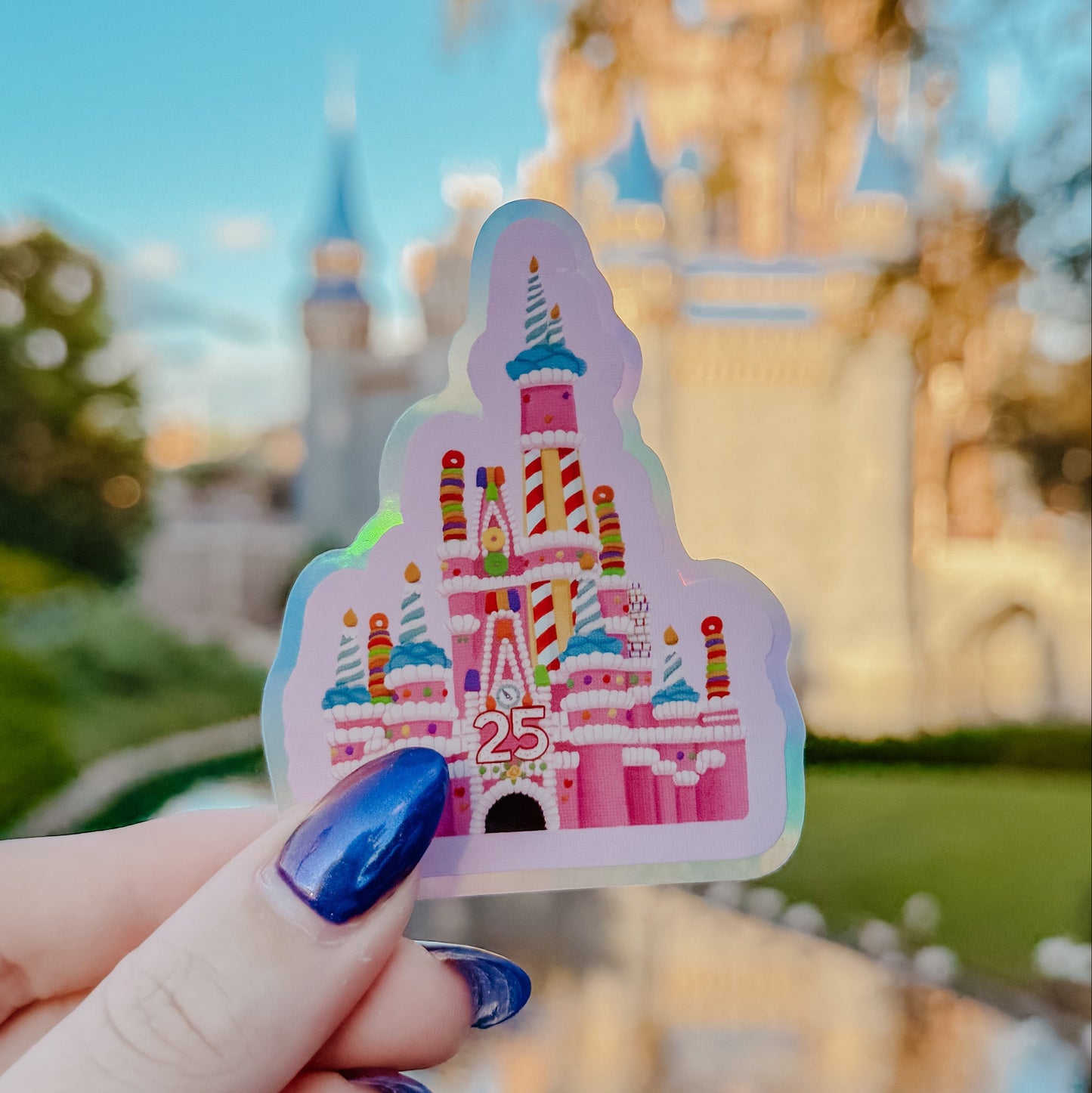 Cake Castle Holographic Sticker