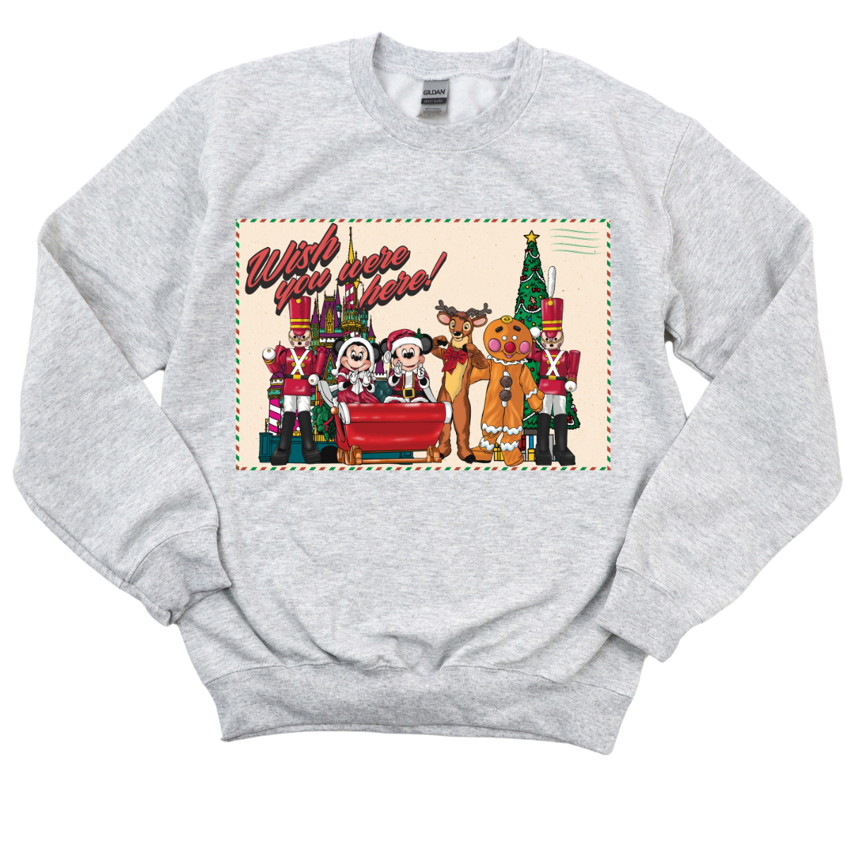 Wish You Were Here Parade Postcard Crewneck
