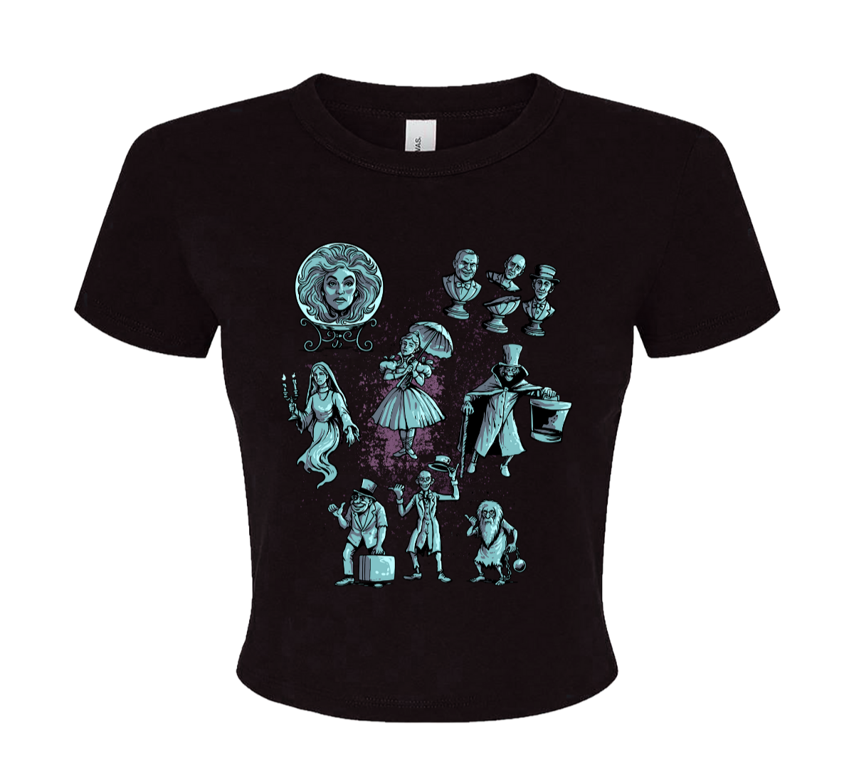 Haunted Mansion Collage Baby Tee