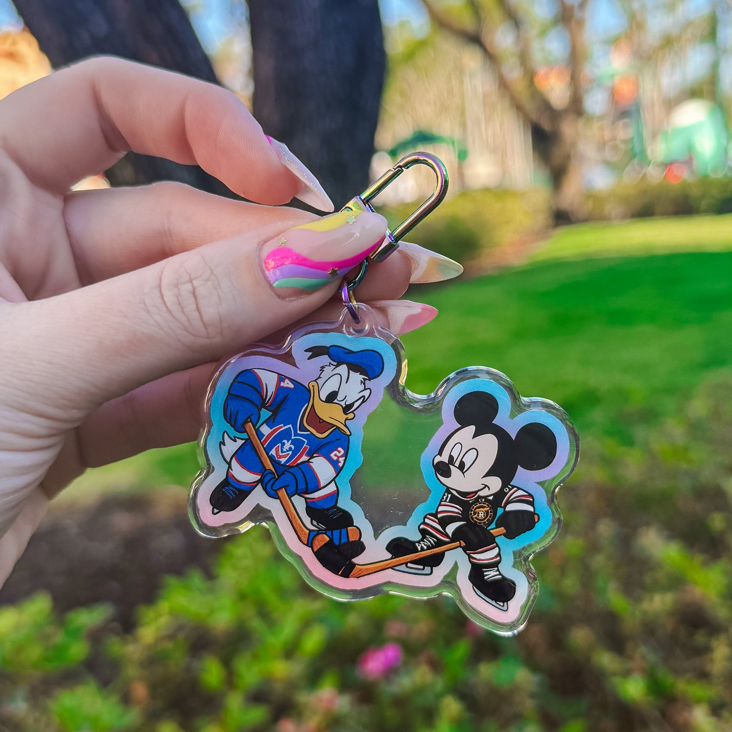 Donald + Mickey Heated Rivalry Bag Charm