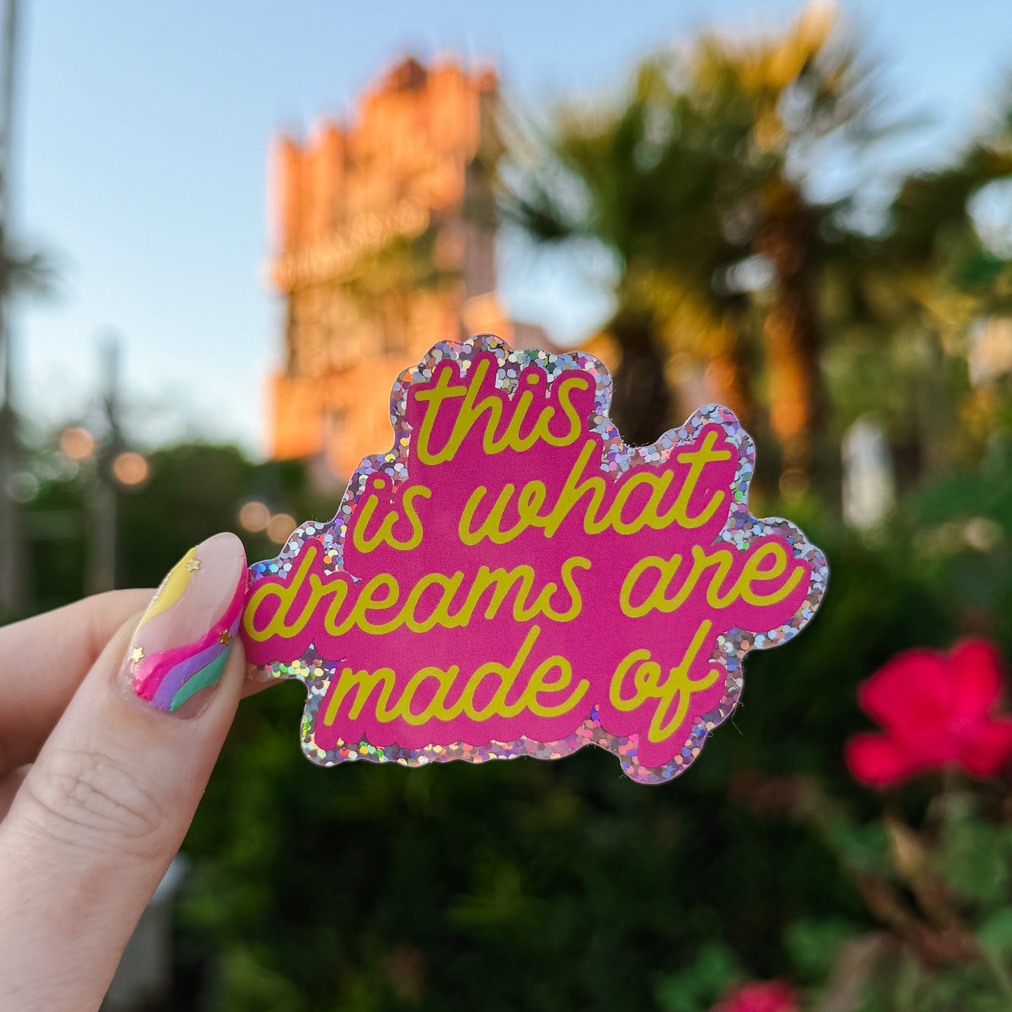 This Is What Dreams Are Made Of Glitter Sticker
