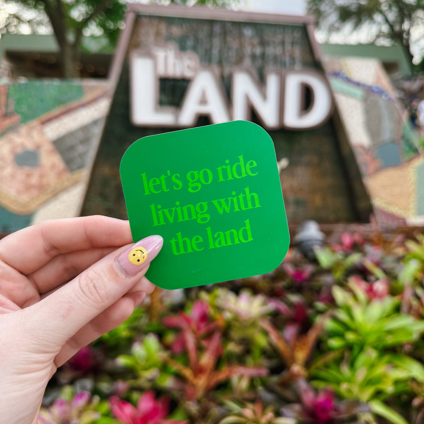 Let's Go Ride Living With The Land Vinyl Sticker