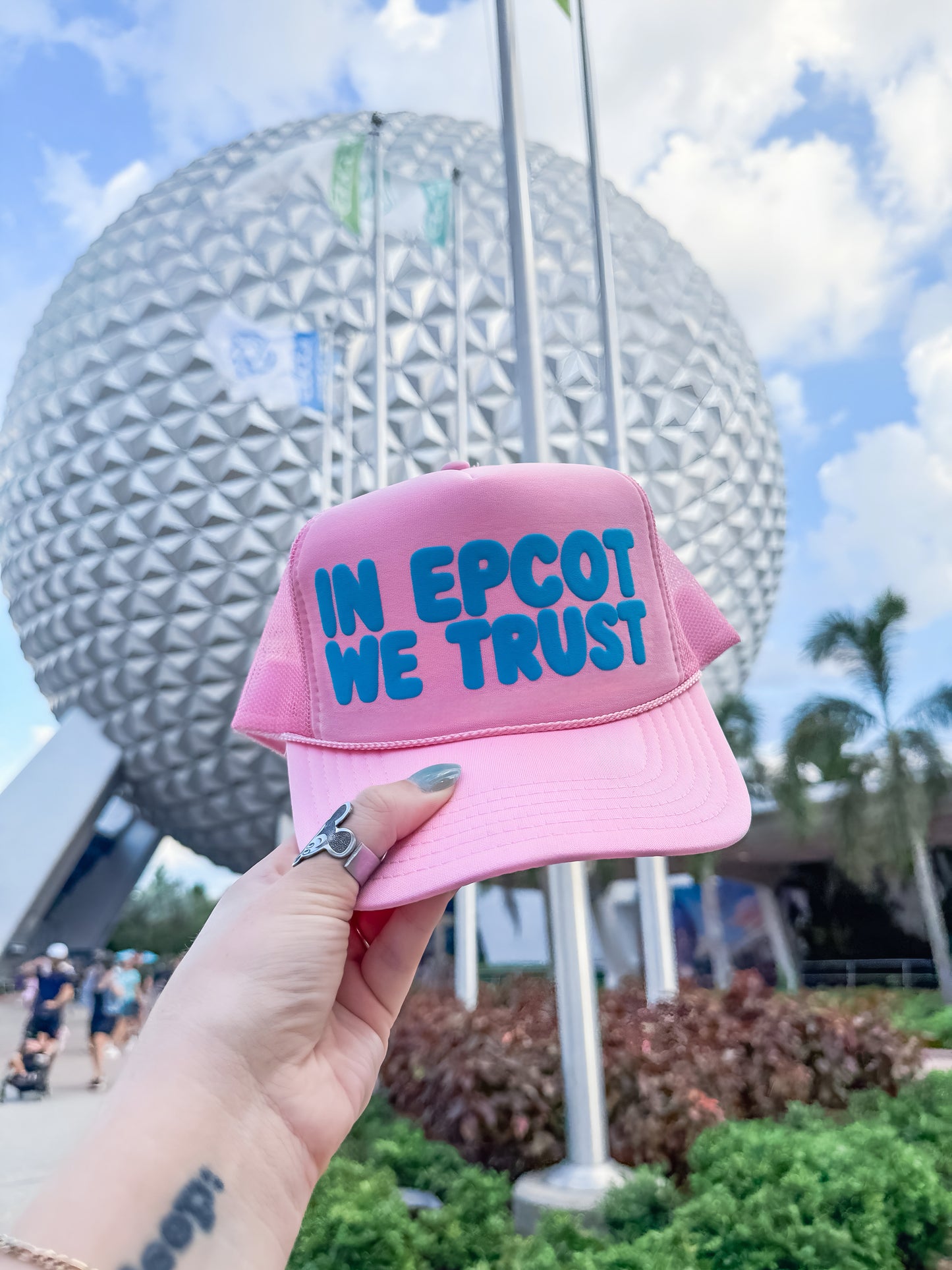 In Epcot We Trust Trucker Hat