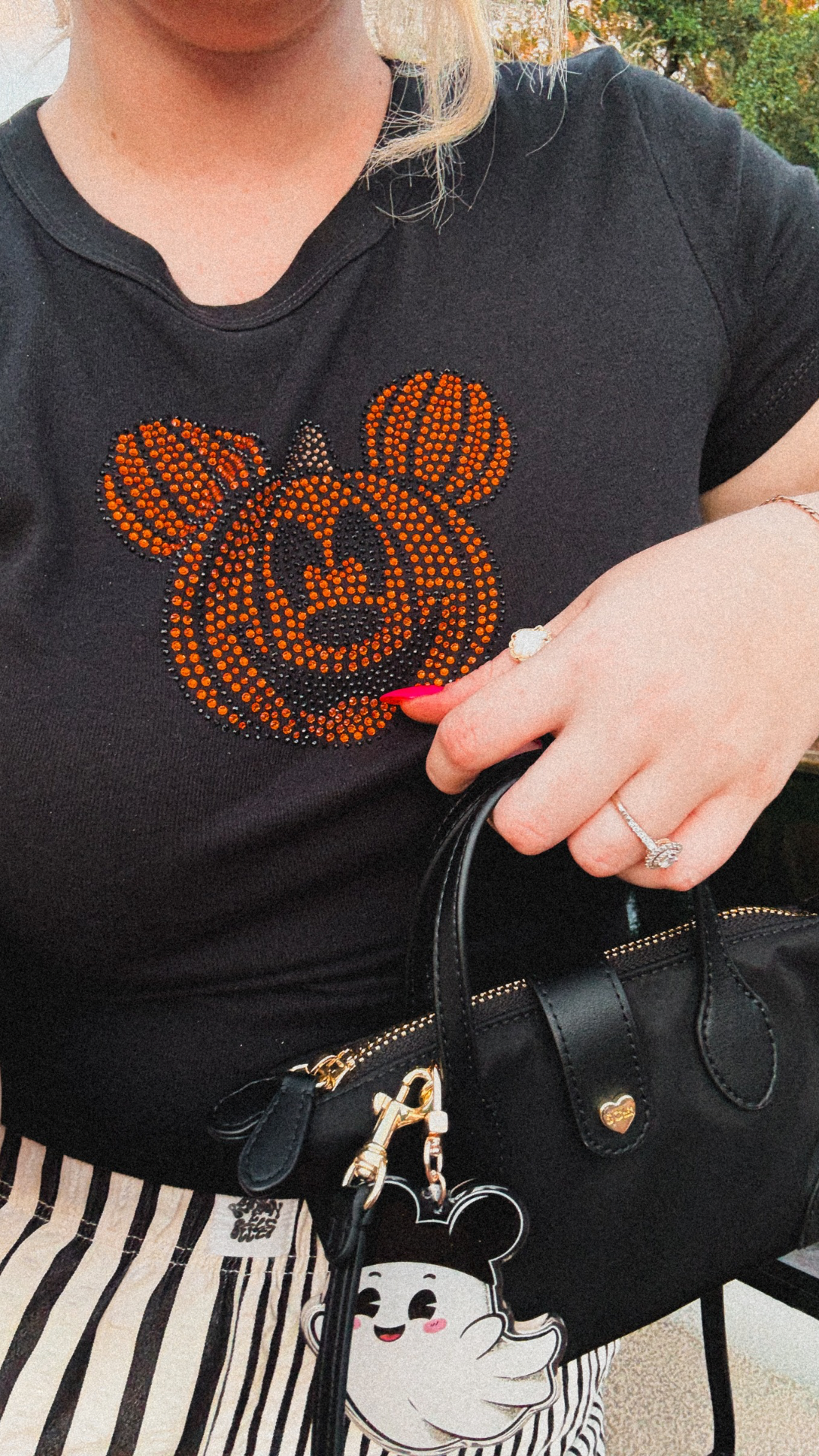 CRYSTAL Mickey Pumpkin Baby Tee