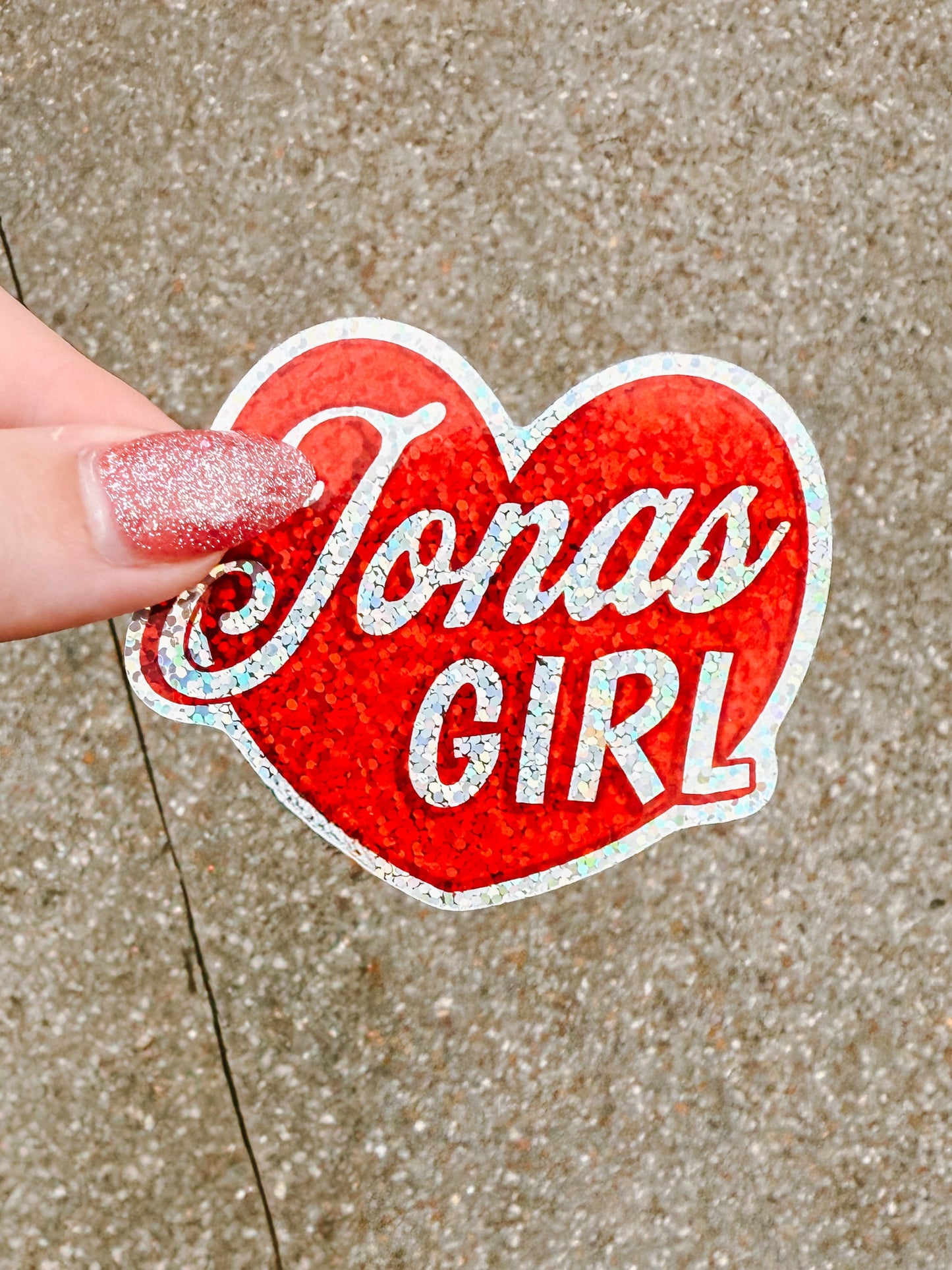 Jonas Girl Glitter Sticker