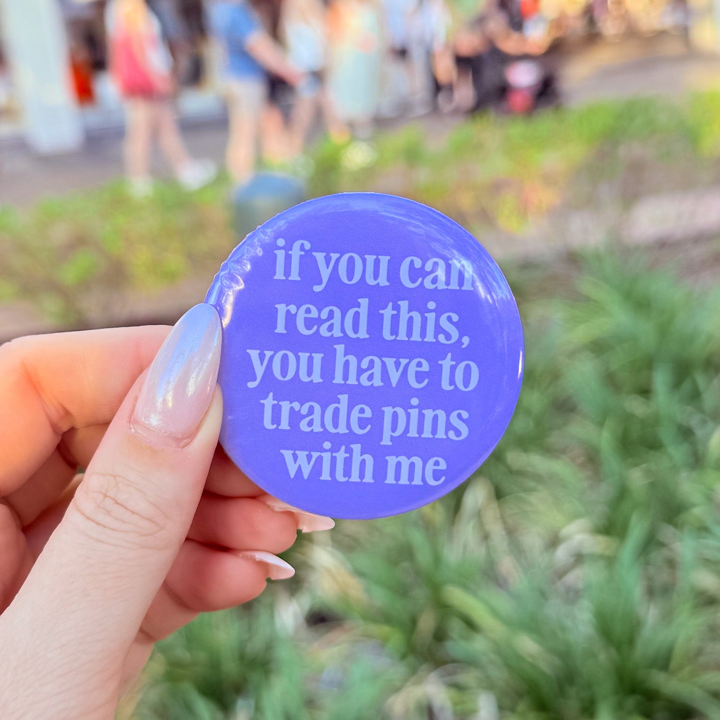 You Have To Trade Pins With Me Button