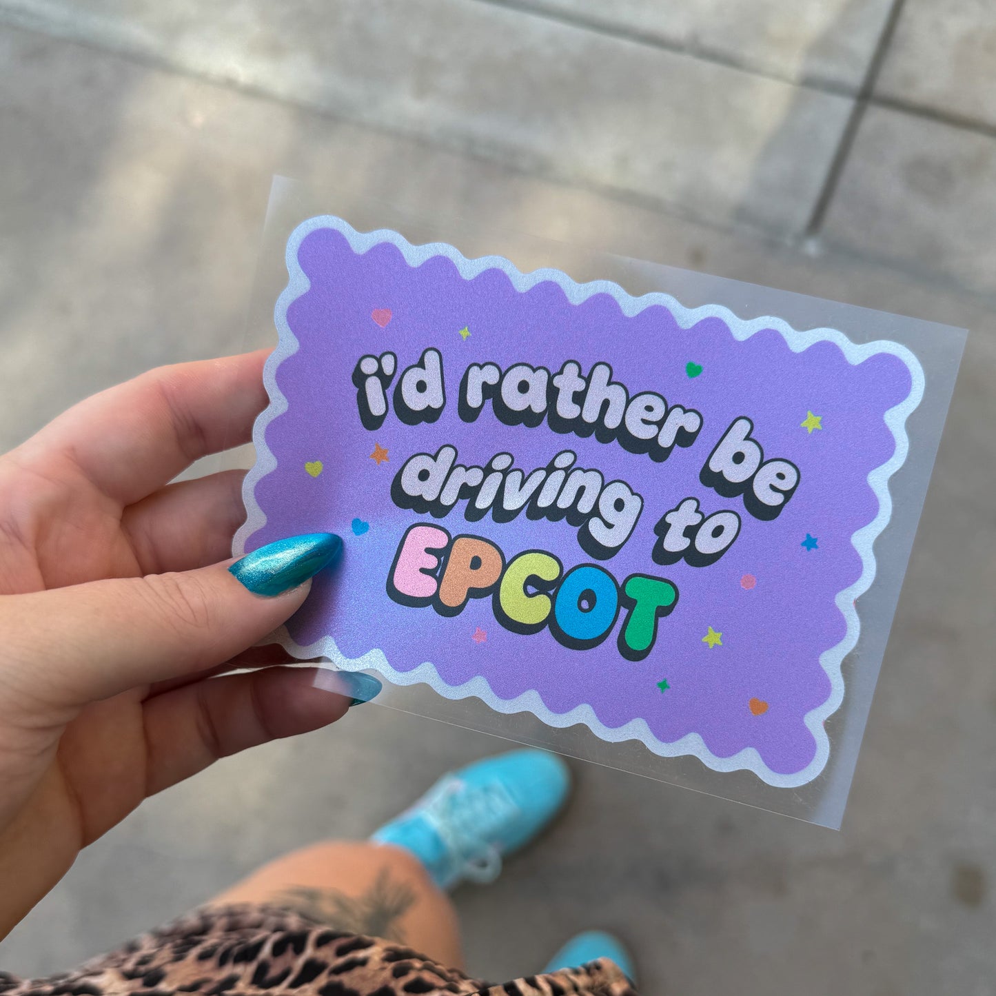 I'd Rather Be Driving To Epcot Bumper Sticker
