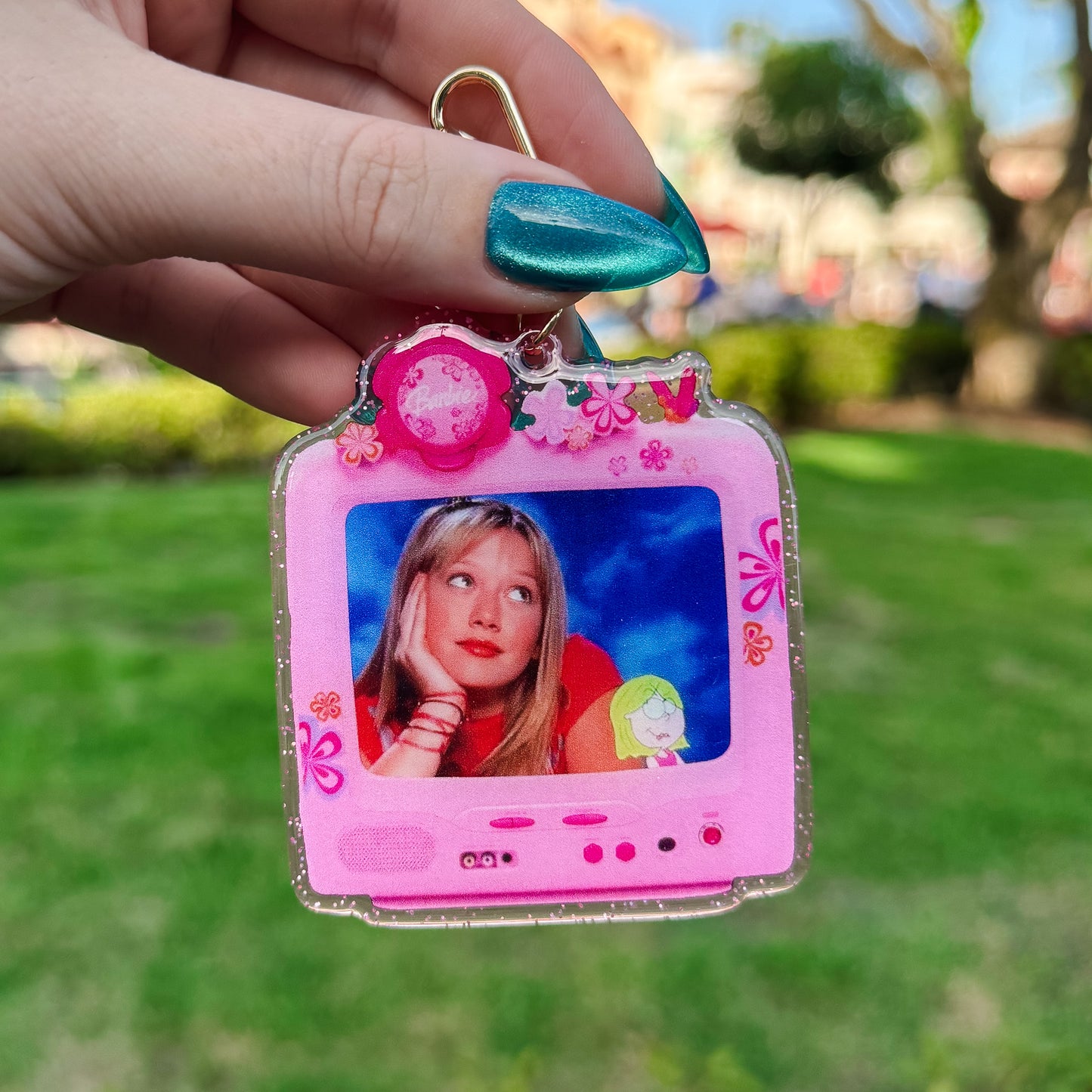 Lizzie TV Glitter Bag Charm