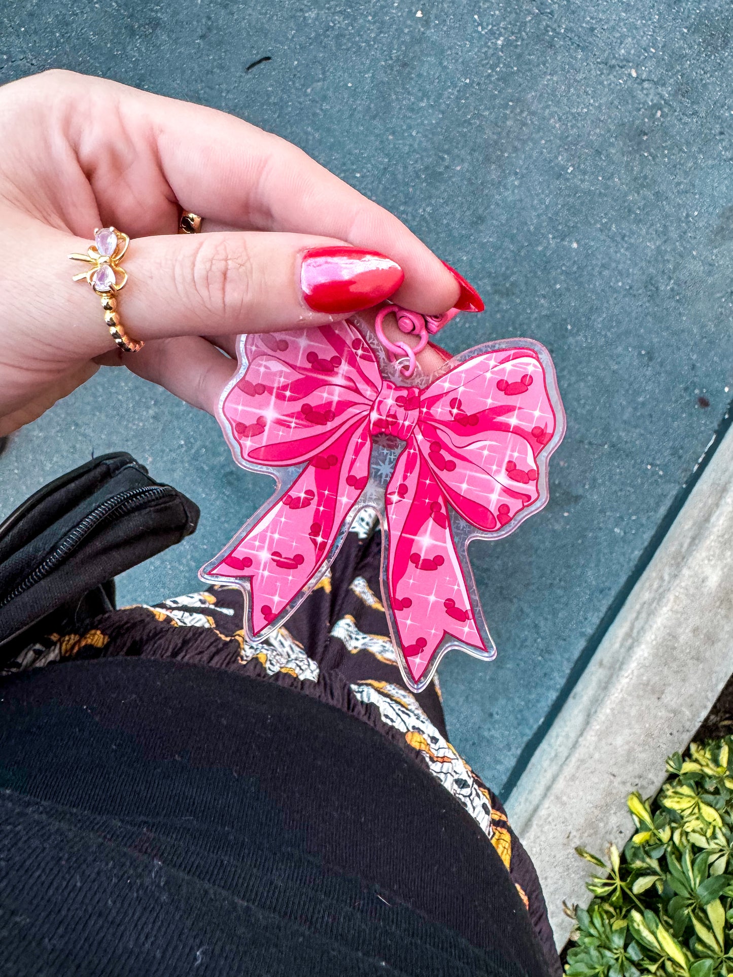 Mickey Bow Sparkle Bag Charm