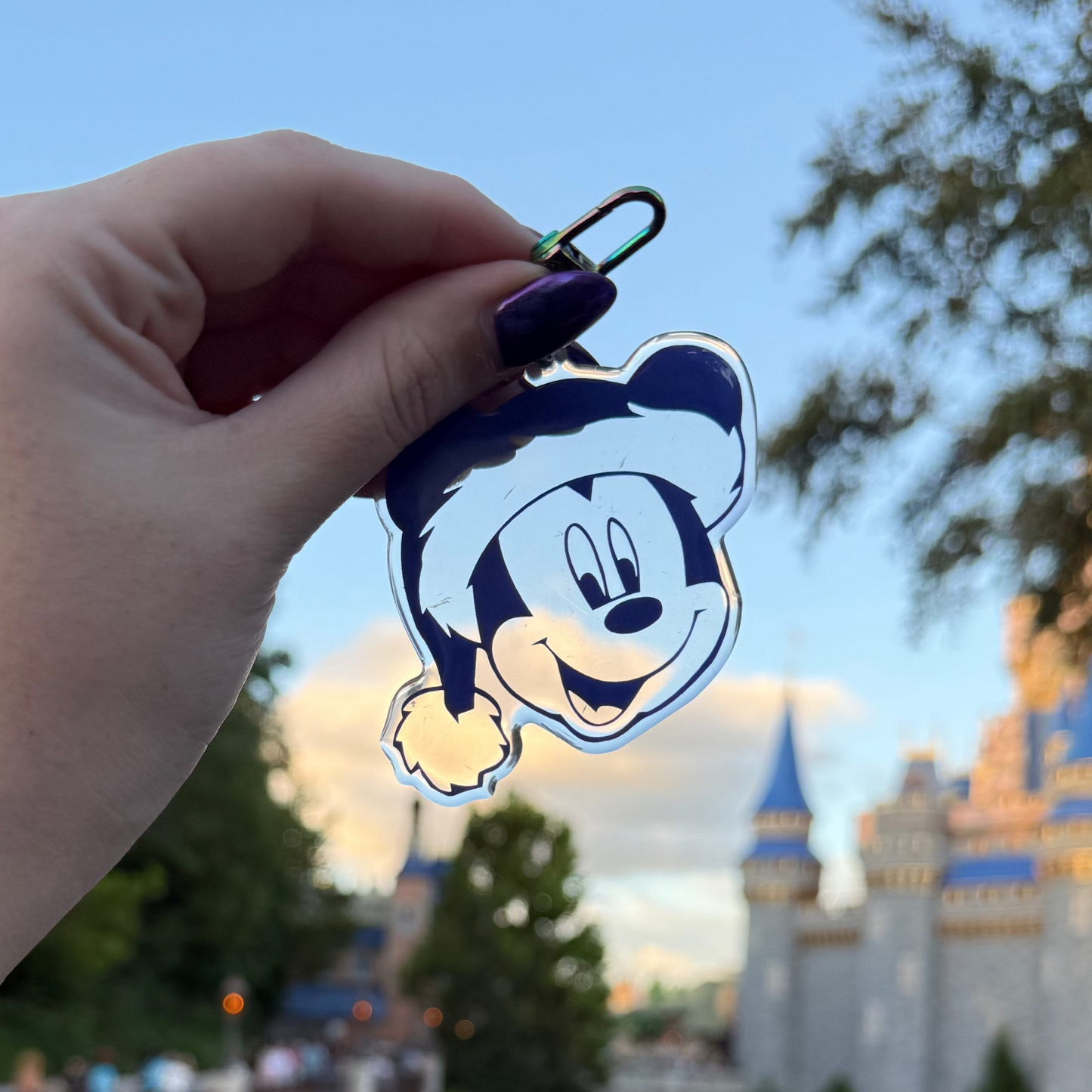 Santa Mickey Bag Charm