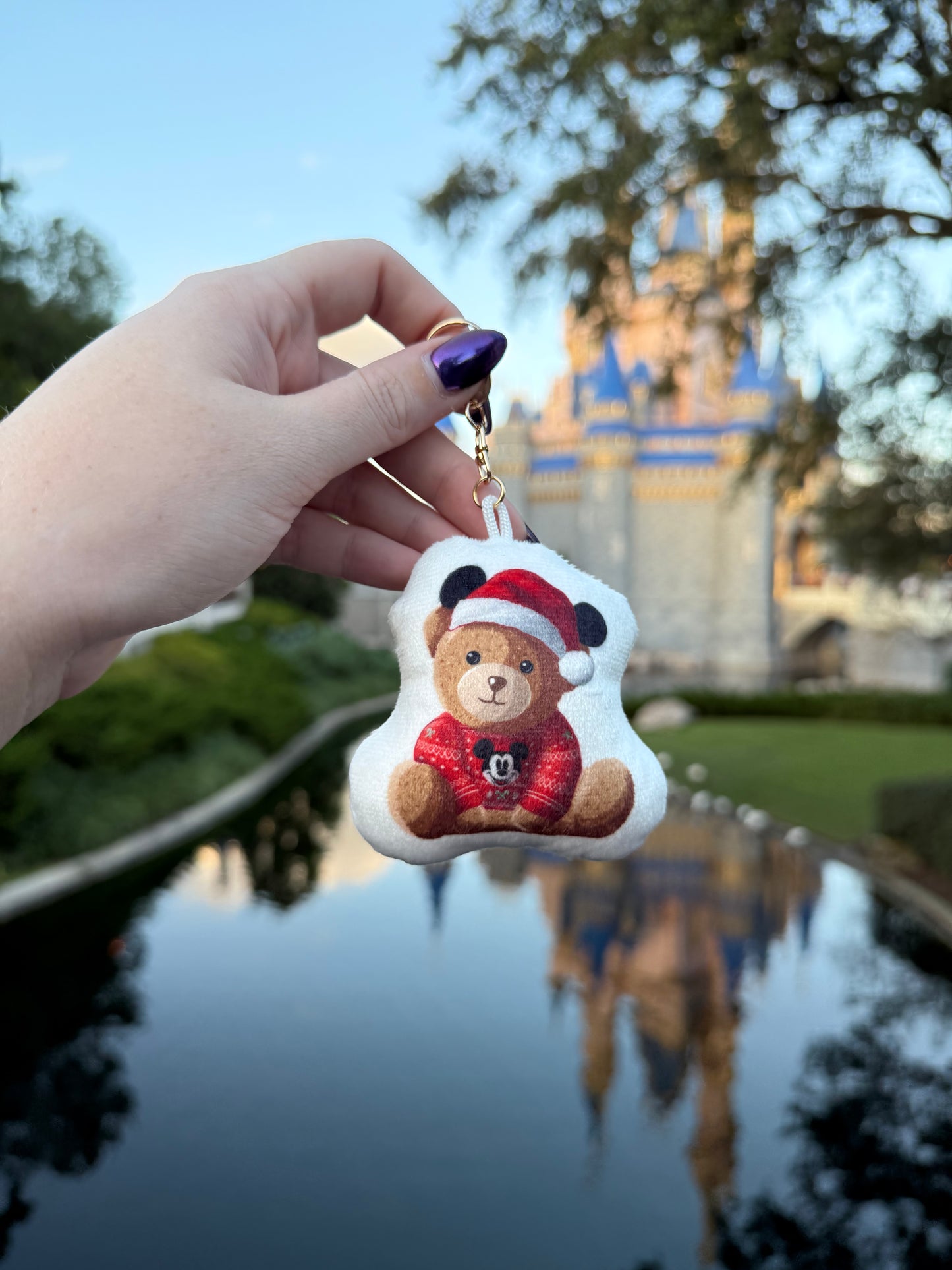 Christmas Bear Plush Bag Charm