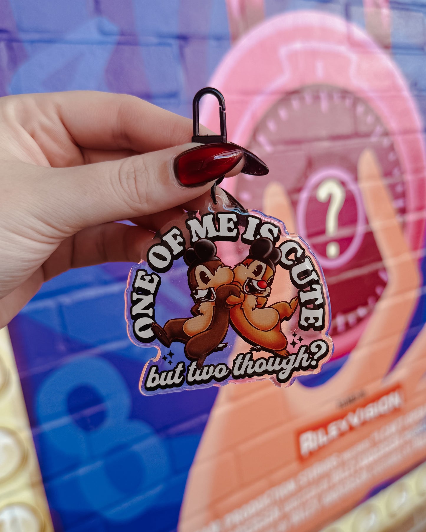 One Of Me Is Cute Chip and Dale Bag Charm