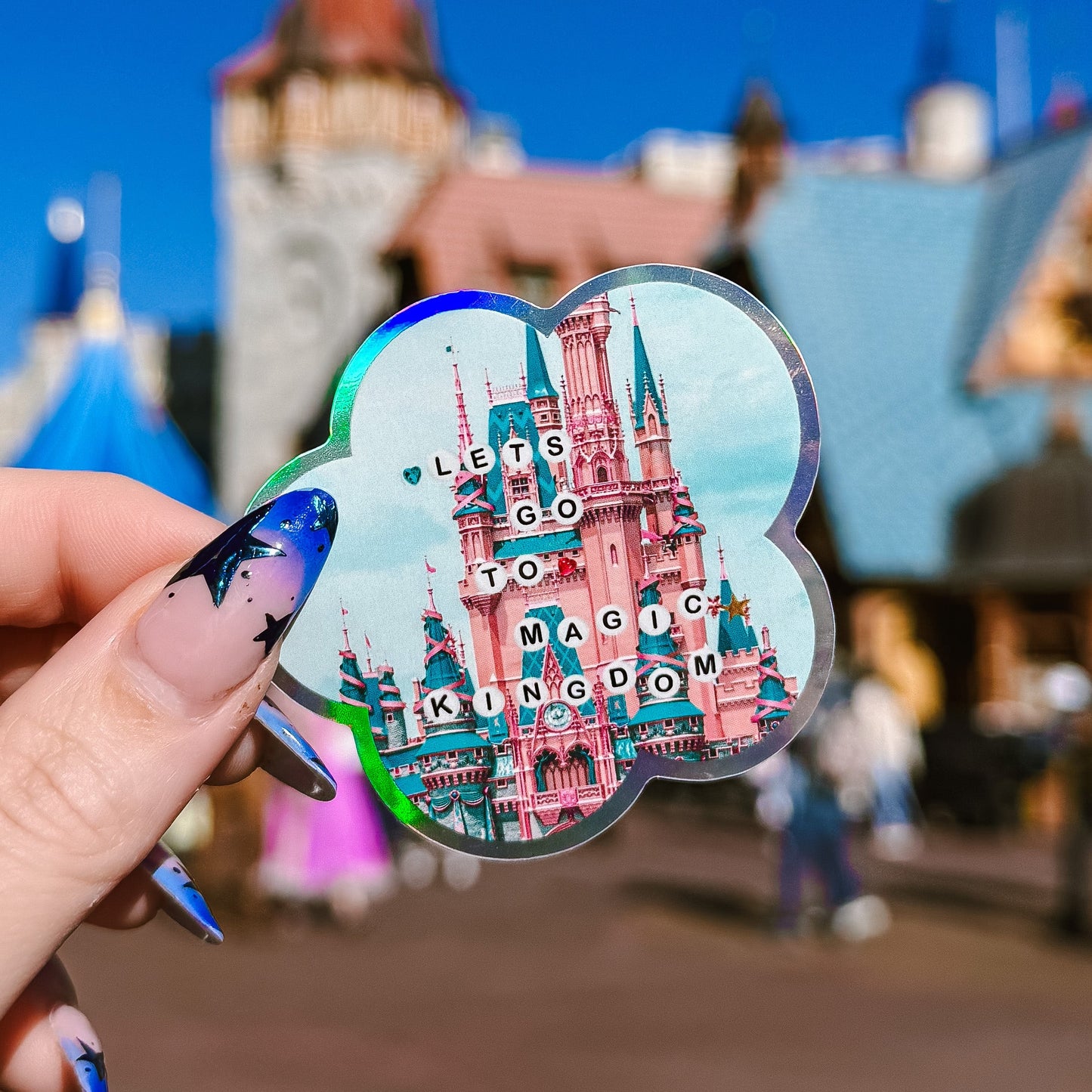Let's Go to MK Bead Holographic Sticker