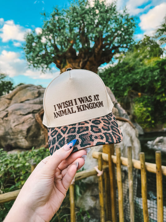 I Wish I Was At Animal Kingdom Embroidered Hat
