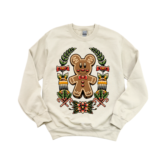 Gingerbread Mickey Tattoo Crewneck