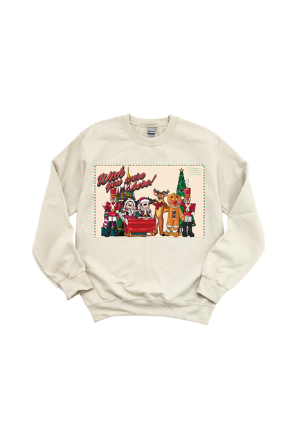 Wish You Were Here Parade Postcard Crewneck