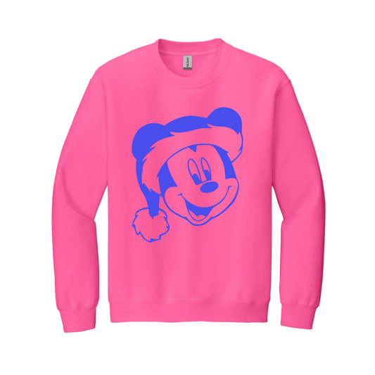 Santa Neon Pink Crewneck