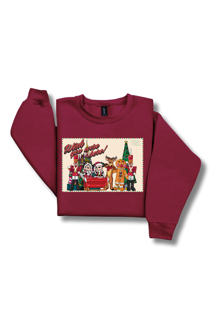 Wish You Were Here Parade Postcard Crewneck