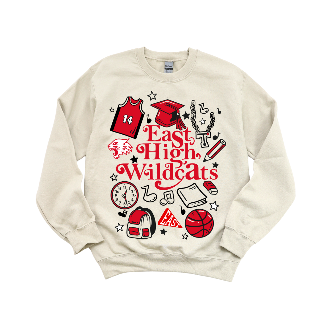 East High Wildcats Crewneck