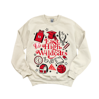 East High Wildcats Crewneck