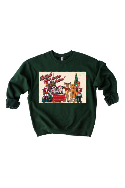 Wish You Were Here Parade Postcard Crewneck