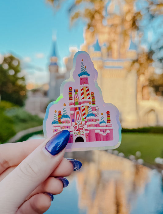 Cake Castle Holographic Sticker