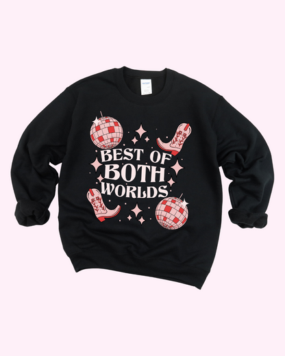 Best Of Both Worlds Crewneck | Pink or Black