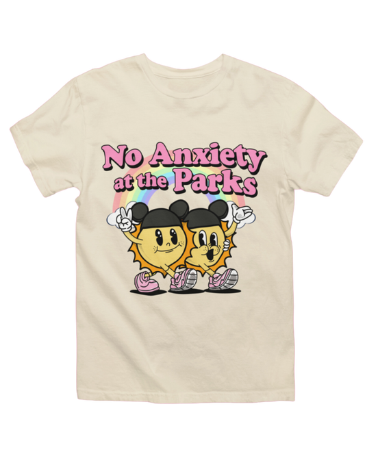 No Anxiety In The Parks Tee |  Cream Tee