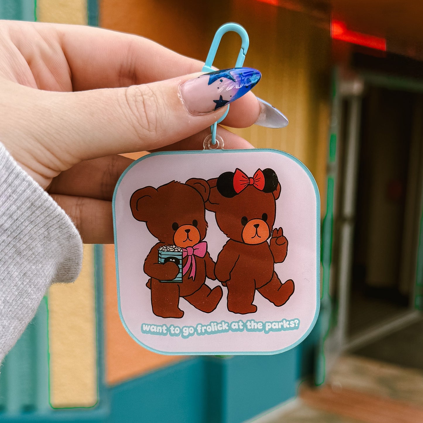 Wanna Go Frolick At The Parks Bag Charm?