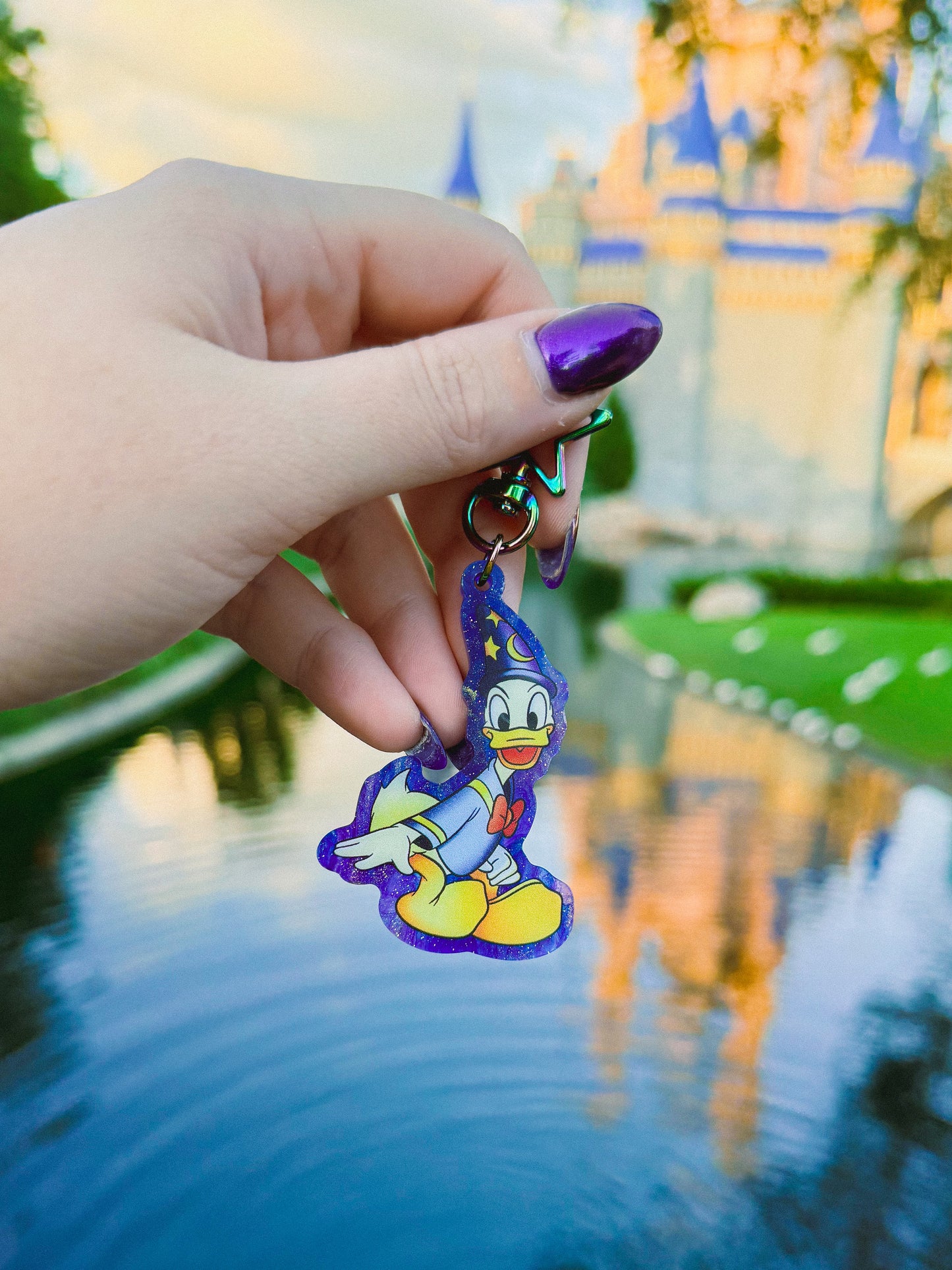 Sorcerer Donald Sparkly Blue Bag Charm