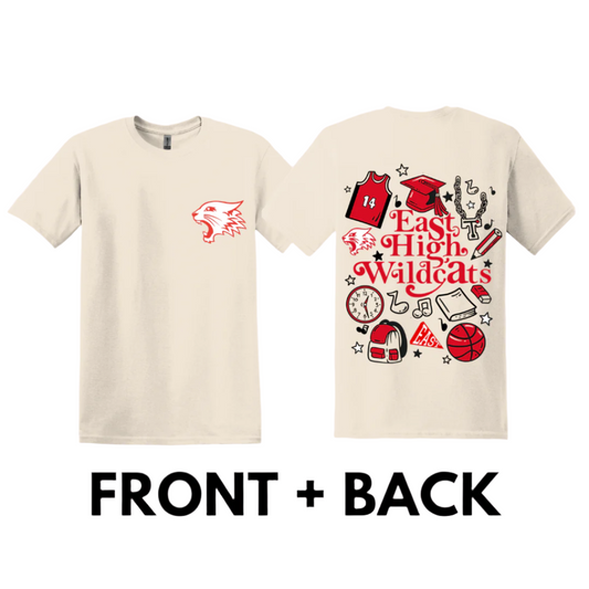 East High Wildcats Tee | Cream