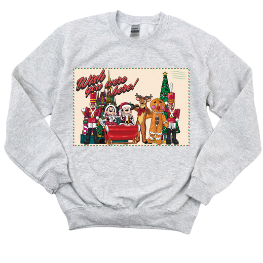 Wish You Were Here Parade Postcard Crewneck