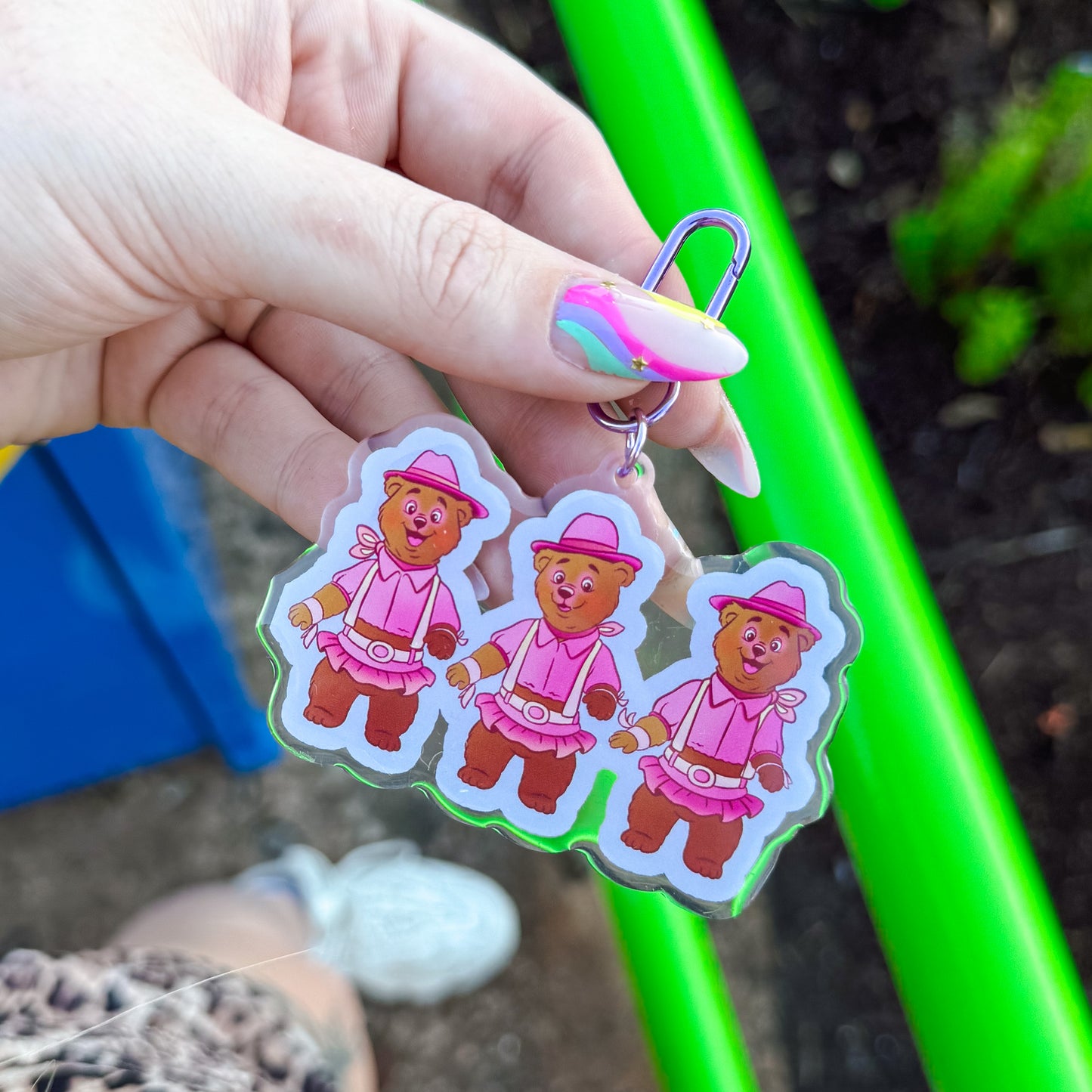 Sun Bonnet Trio Bag Charm