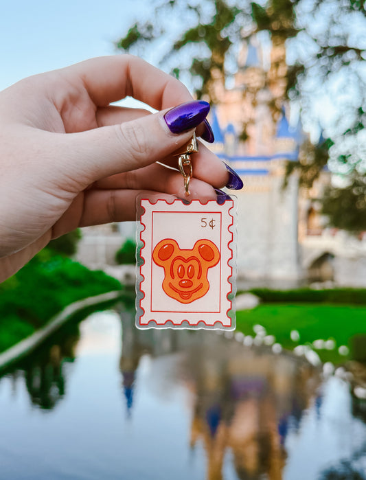 Mickey Waffle Stamp Bag Charm