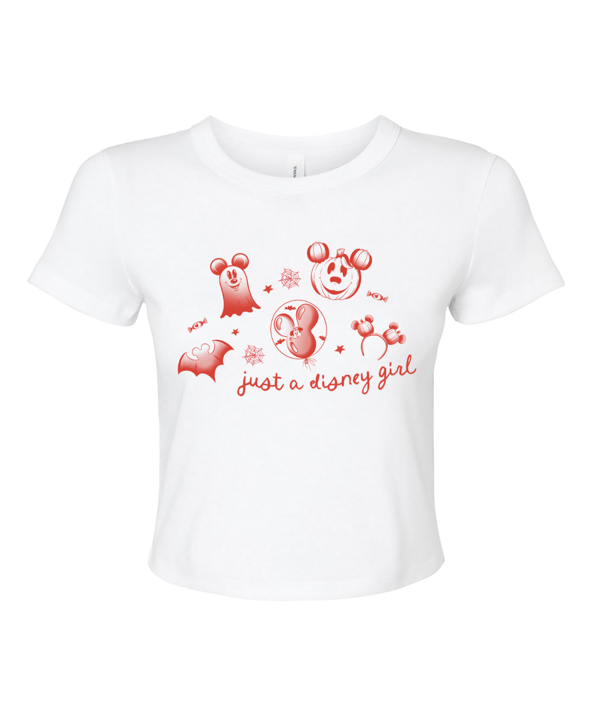 Just A Girl Spooky Collage Baby Tee