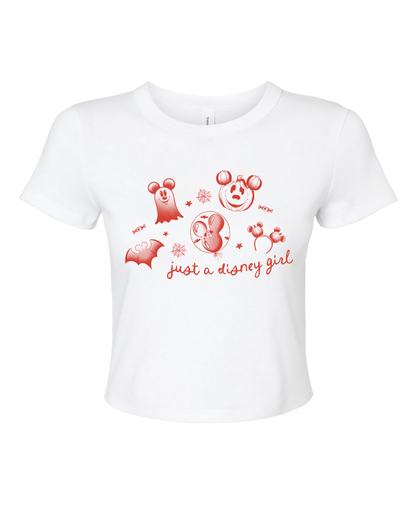 Just A Girl Spooky Collage Baby Tee