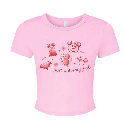 Just A Girl Spooky Collage Baby Tee