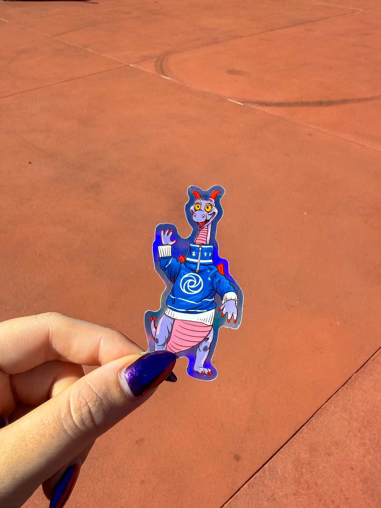 Figment Christmas Sweater Holographic Sticker