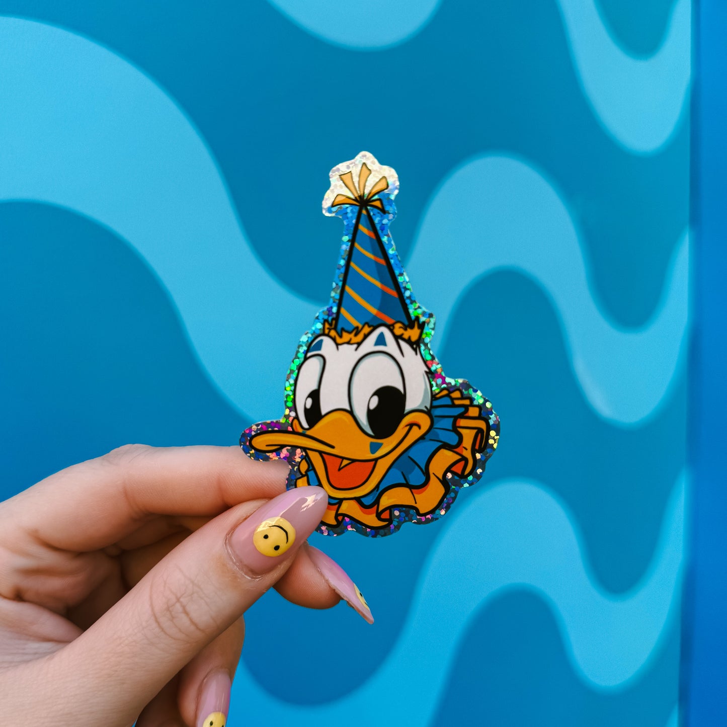 DD Clown Glitter Sticker