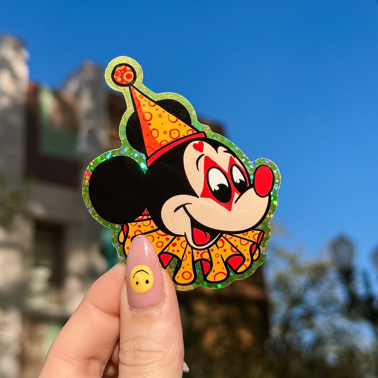MM Clown Glitter Sticker