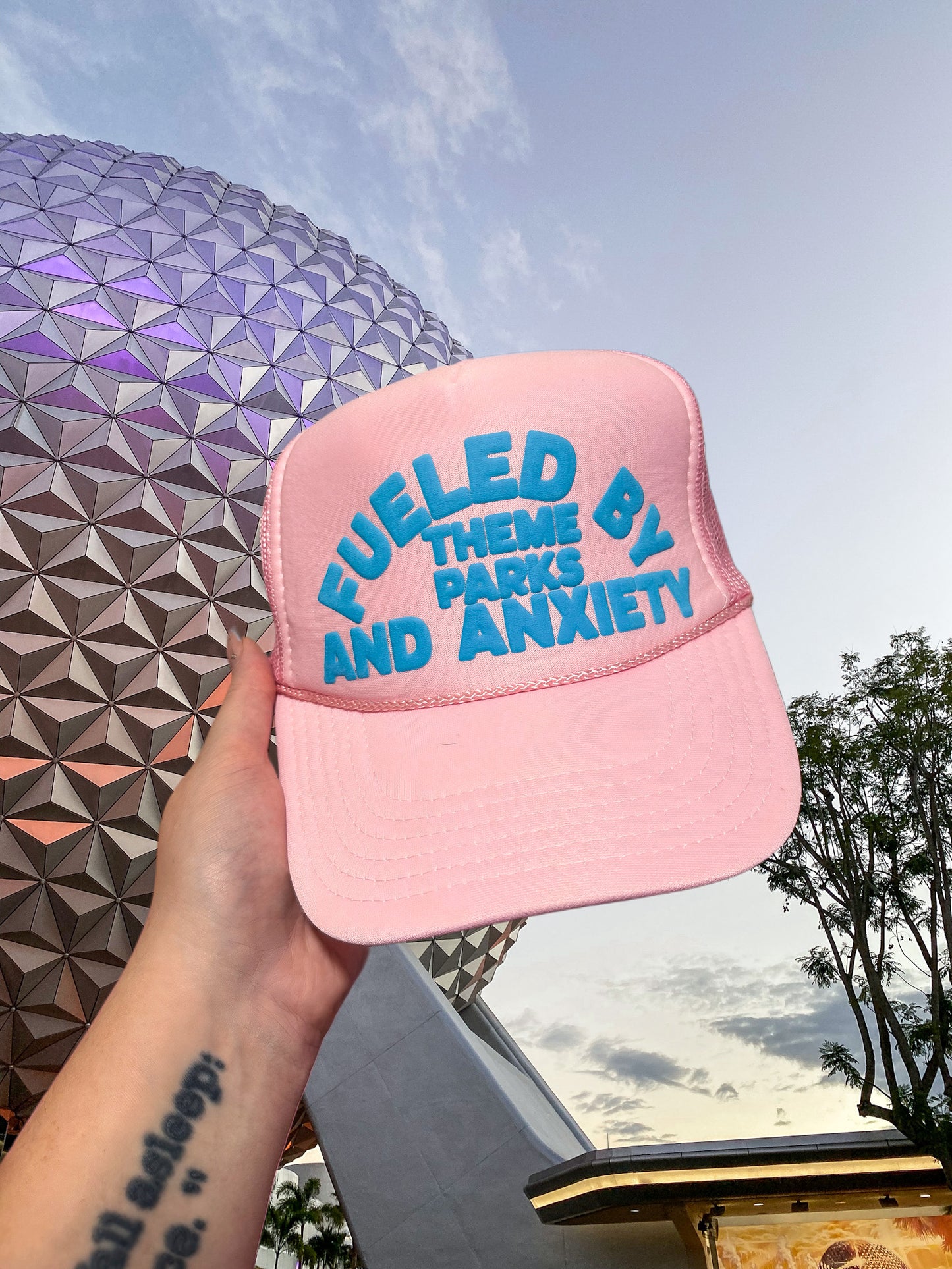 Fueled By Theme Parks and Anxiety Trucker Hat