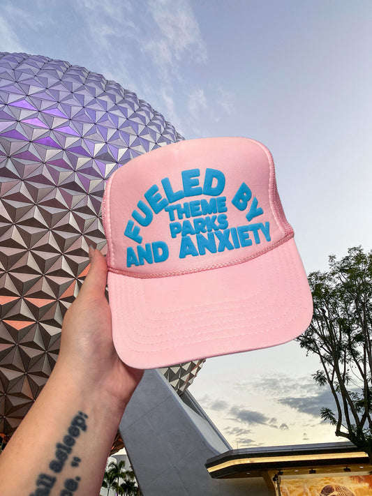 Fueled By Theme Parks and Anxiety Trucker Hat