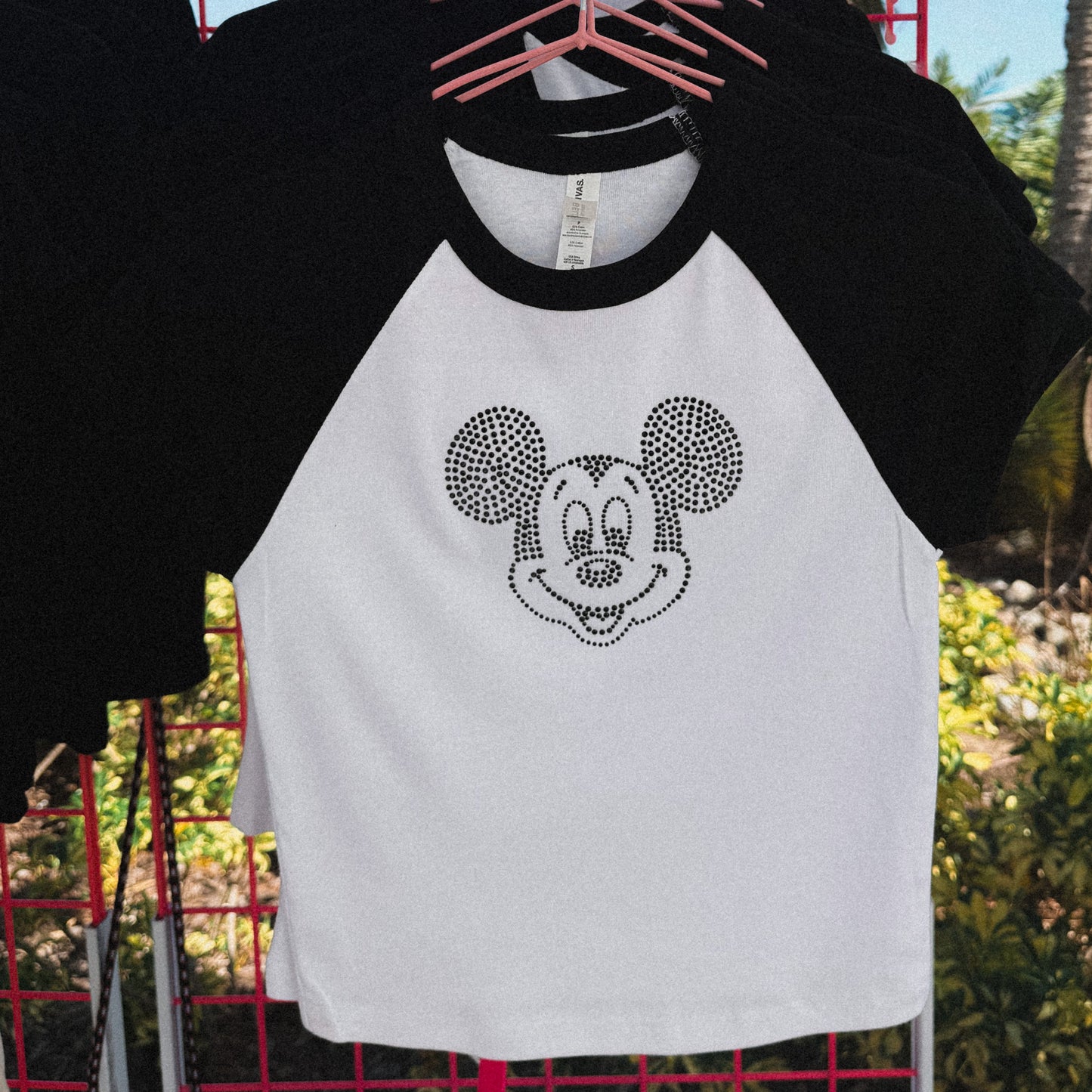 Sparkly Crystal MM Ringer Baby Tee