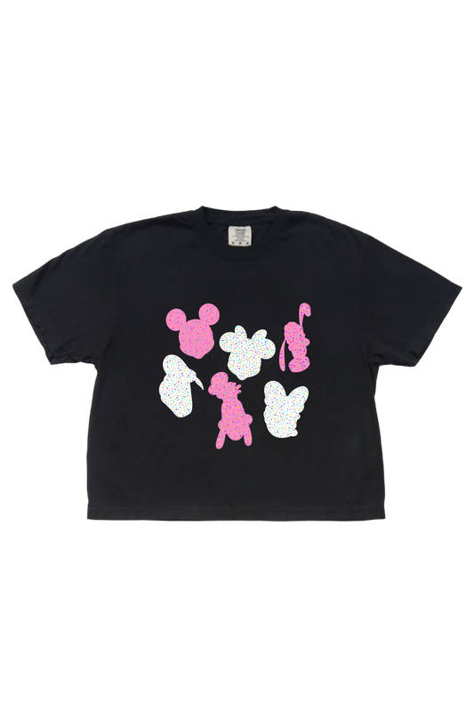 Mickey and Friends Frosted Animal Cracker Crop Tee