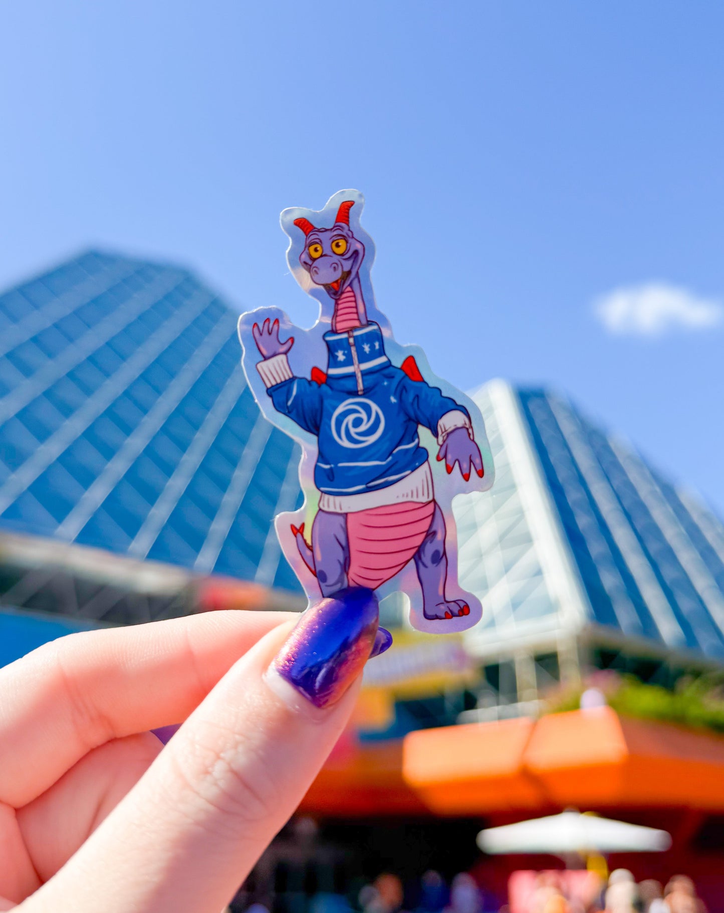 Figment Christmas Sweater Holographic Sticker