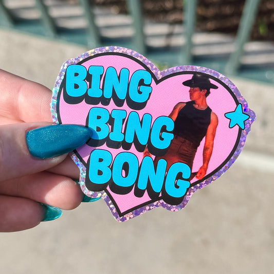 Bing Bing Bong Glitter Sticker