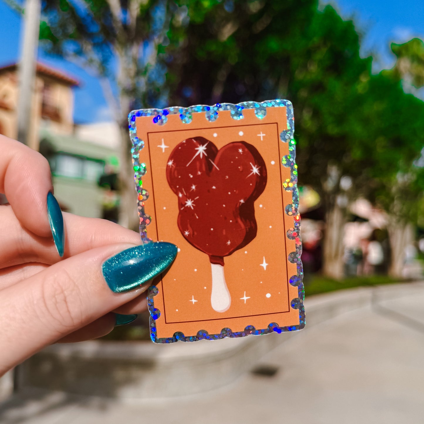 Ice Cream Bar Glitter Vinyl Sticker